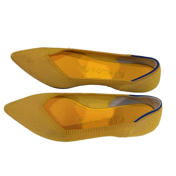Rothys Point Sunflower Ballet Flats Sise 6.5 Pointed Toe Shoes Vegan - Picture 7 of 7